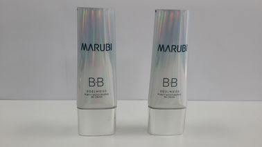 Metallic Flat Oval Holographic Laminate Cosmetic Tube Packaging Colorful Nature Gloss Laser material