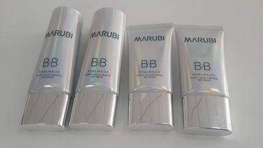 Metallic Flat Oval Holographic Laminate Cosmetic Tube Packaging Colorful Nature Gloss Laser material