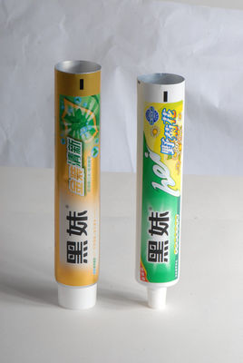 45mm - 70mm Panjang tabung pasta gigi, Aluminium Plastik Laminated tabung kemasan lipat